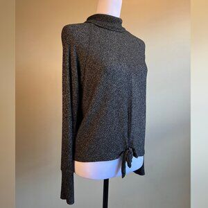 EXPRESS Women's Tie Front Turtleneck Sweater One Eleven